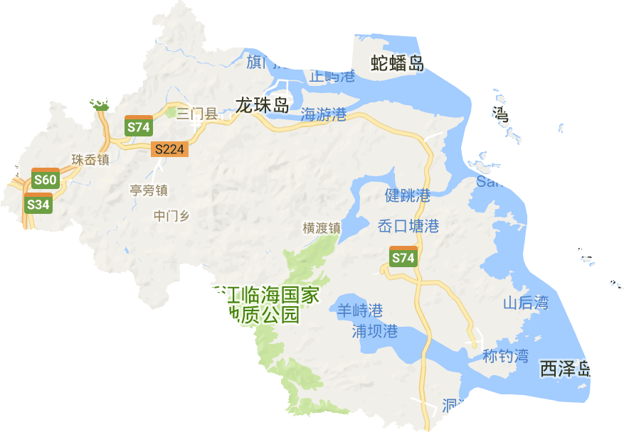 三門縣電子地圖