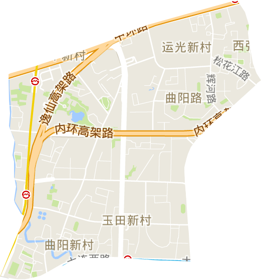 曲陽路街道電子地圖