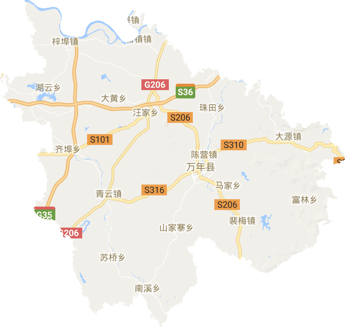 萬(wàn)年縣電子地圖