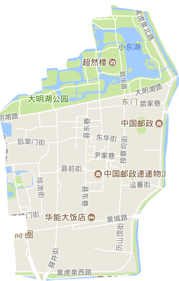 大明湖街道電子地圖