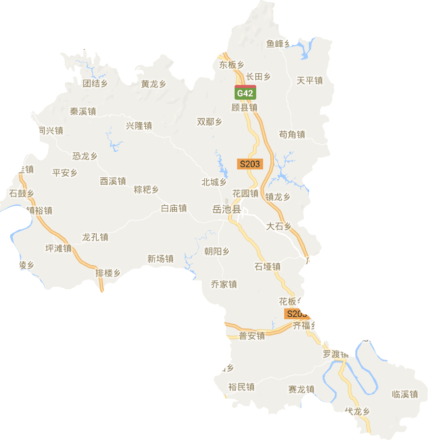 岳池縣電子地圖