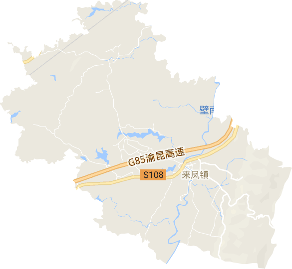 來鳳街道電子地圖