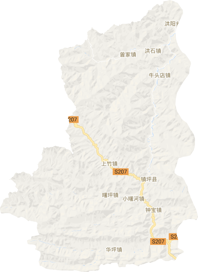 鎮坪縣電子地圖