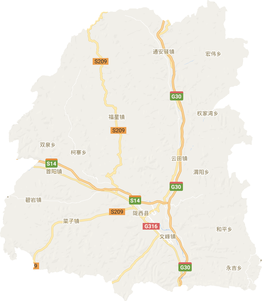 隴西縣電子地圖
