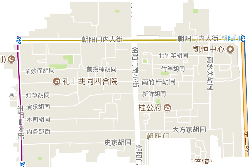 朝陽門街道電子地圖