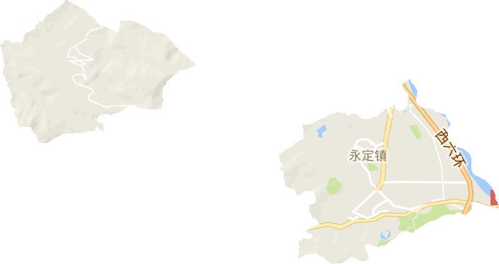 永定地區(qū)辦事處電子地圖