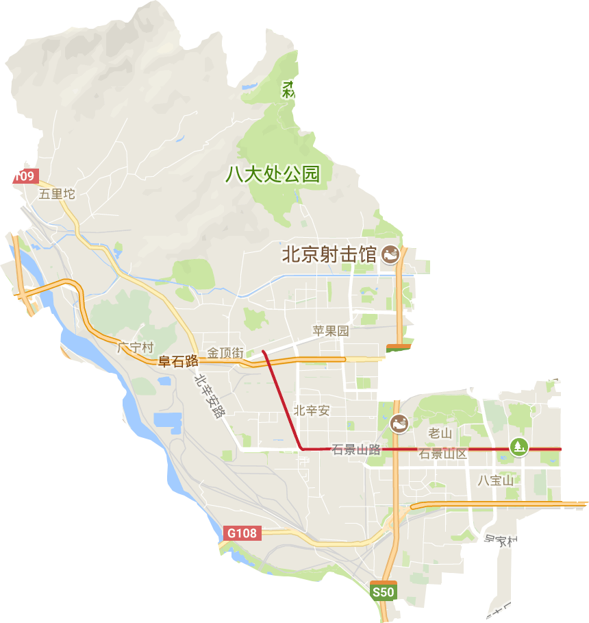 石景山區電子地圖