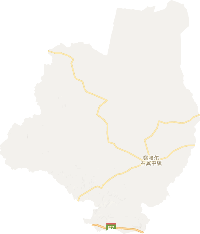 察哈爾右翼中旗電子地圖