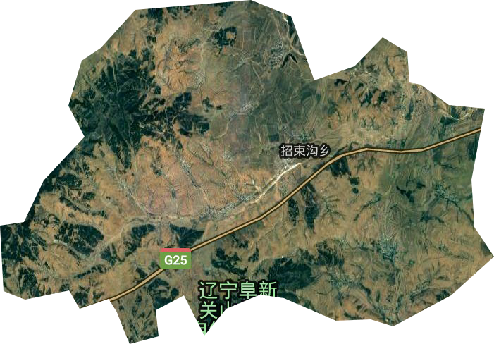招束溝鎮衛星圖