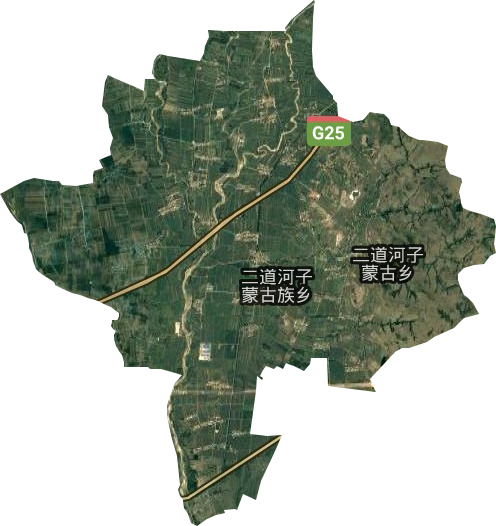 二道河子蒙古族鄉衛星圖