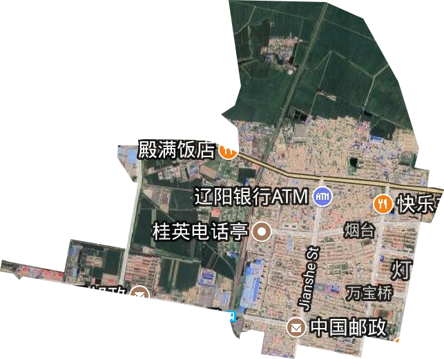 煙臺街道衛星圖