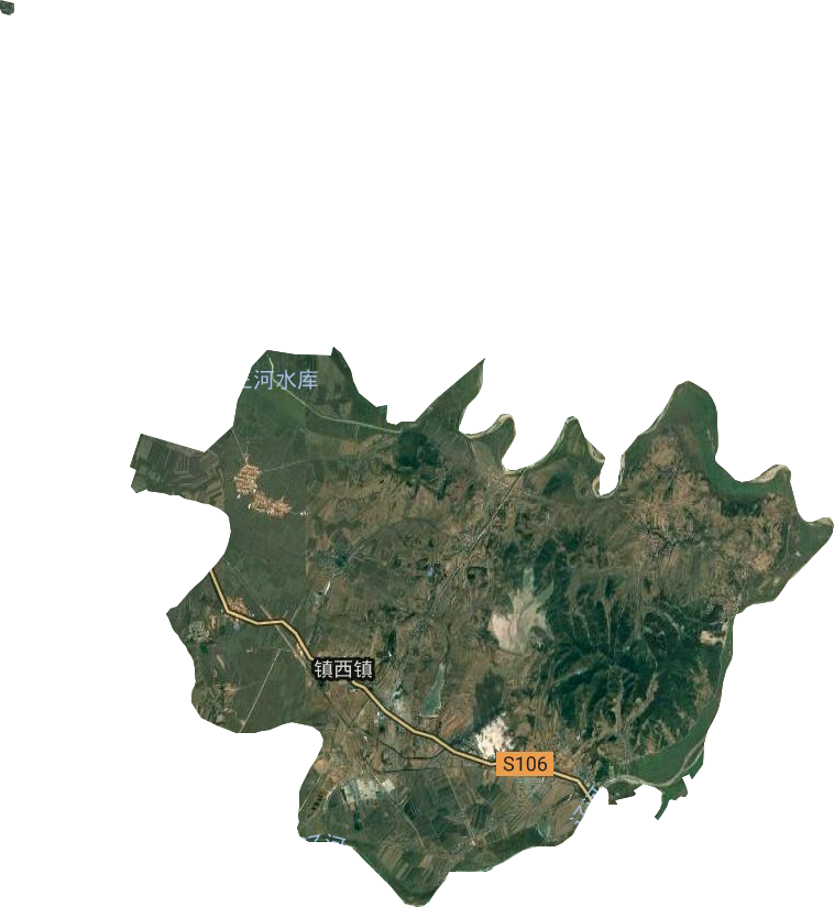 鎮西堡鎮衛星圖