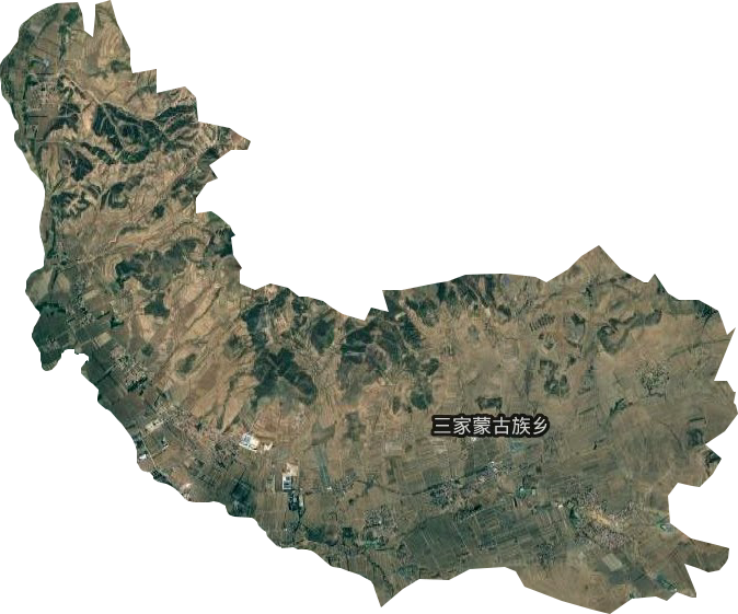 三家蒙古族鄉衛星圖