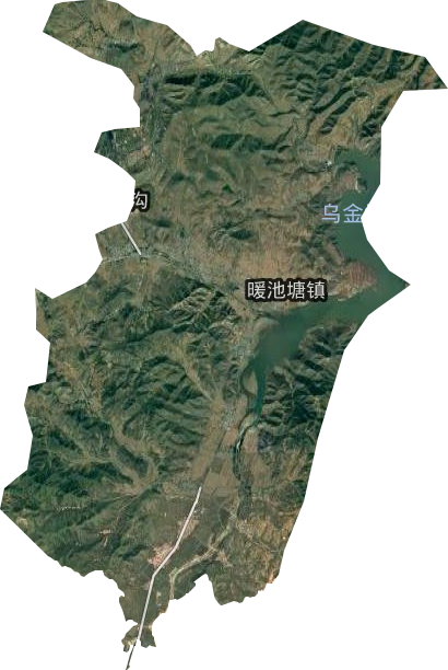 暖池塘鎮衛星圖