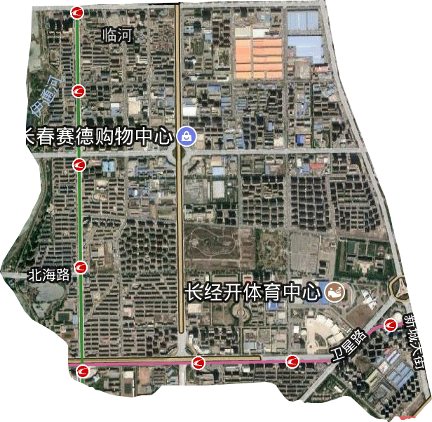 臨河街道衛星圖