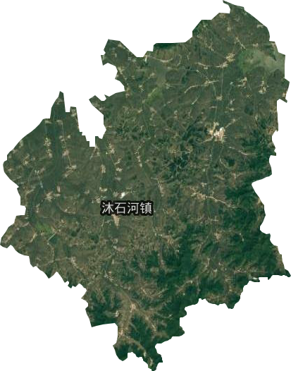 沐石河鎮衛星圖