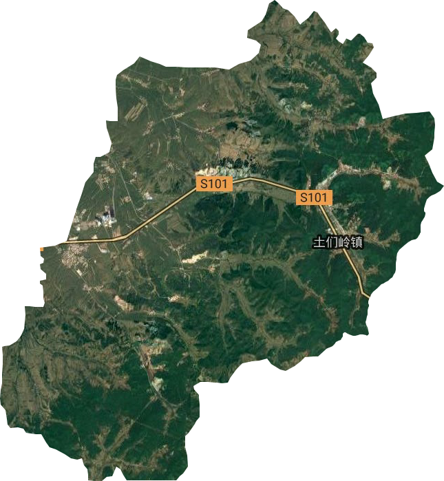 土們嶺鎮衛星圖