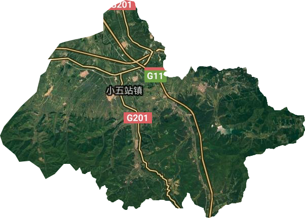 小五站鎮衛星圖