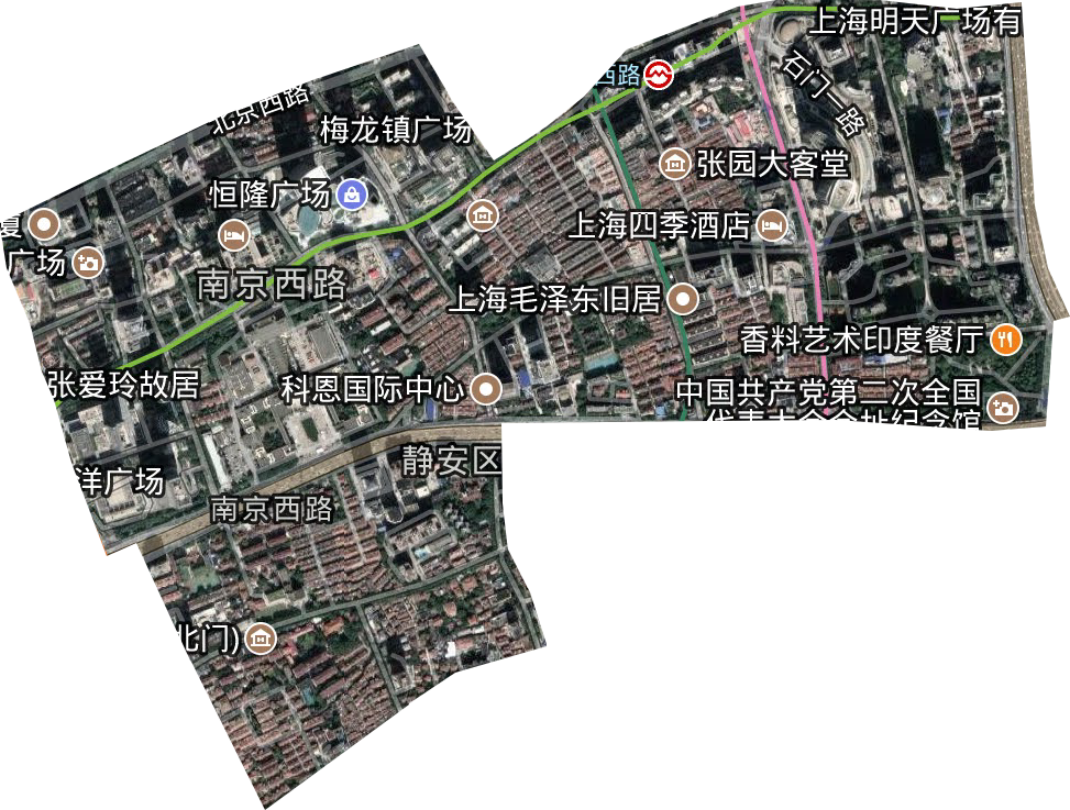 南京西路街道衛(wèi)星圖