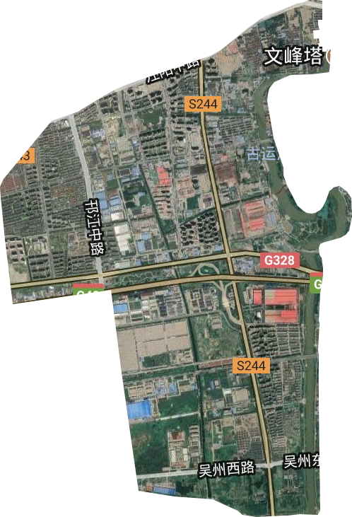 揚子津街道衛星圖
