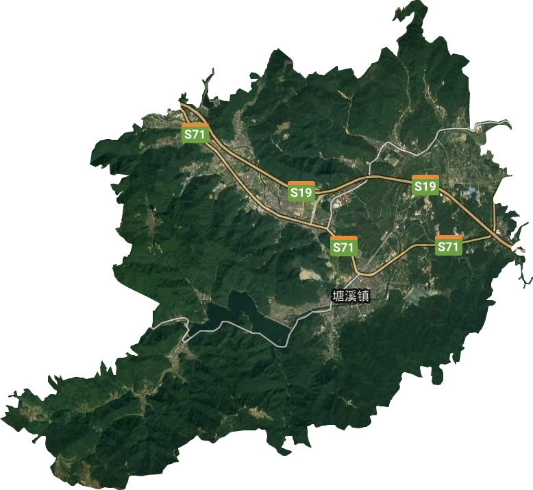塘溪鎮(zhèn)衛(wèi)星圖