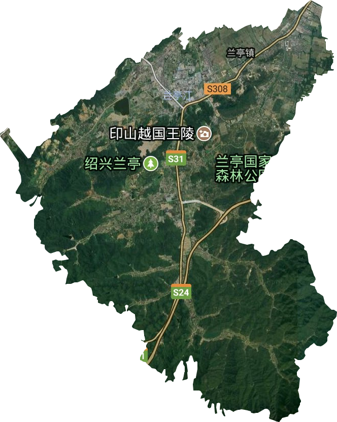 蘭亭鎮衛星圖
