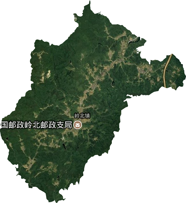 嶺北鎮衛星圖