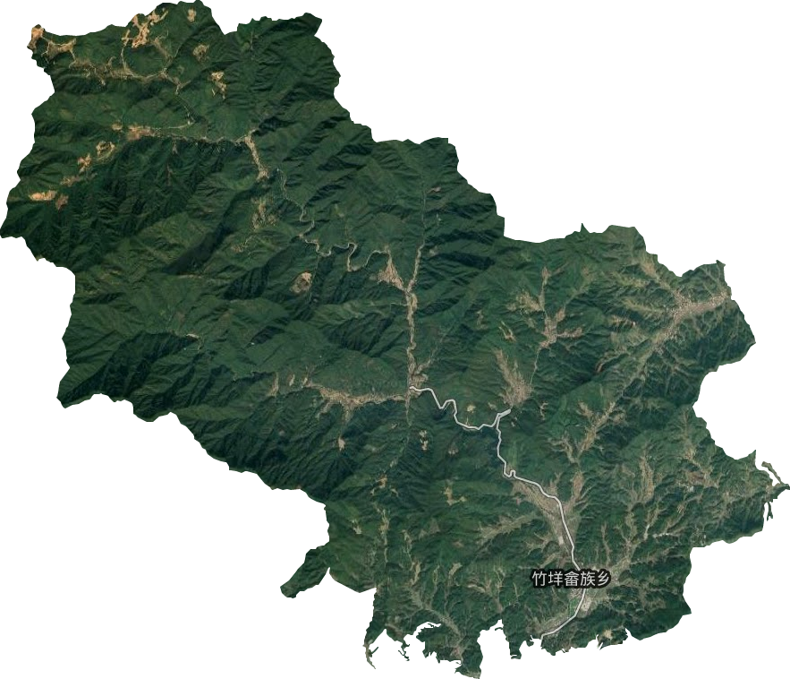 竹垟畬族鄉衛星圖