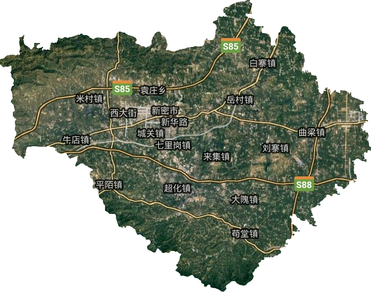 新密市衛星圖