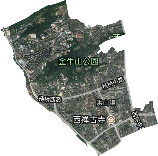 洪山鎮衛星圖