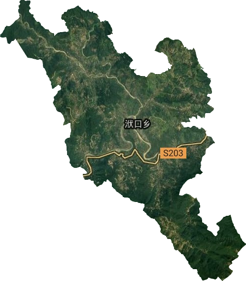 洑口鄉衛星圖