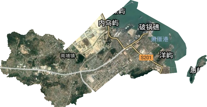 南埔鎮衛星圖