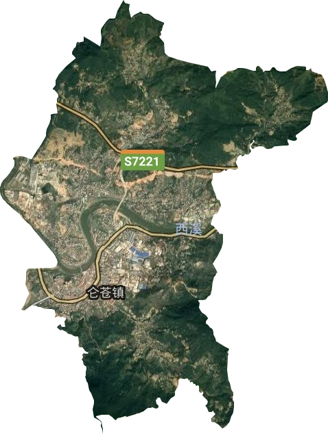 侖蒼鎮衛星圖