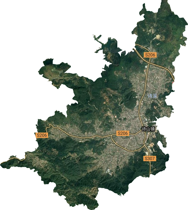 詩(shī)山鎮(zhèn)衛(wèi)星圖