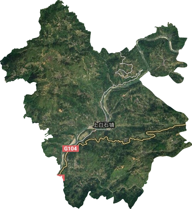 上白石鎮衛星圖