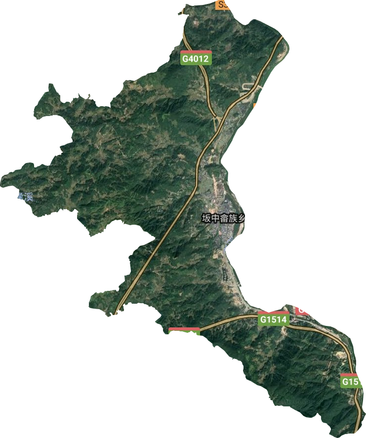 坂中畬族鄉(xiāng)衛(wèi)星圖