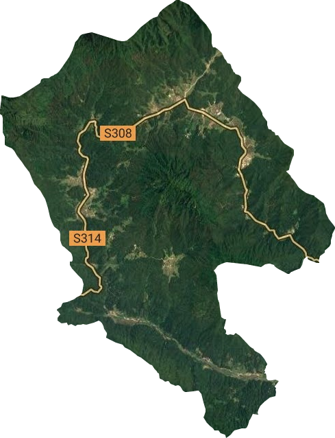 百丈山名勝風景區衛星圖