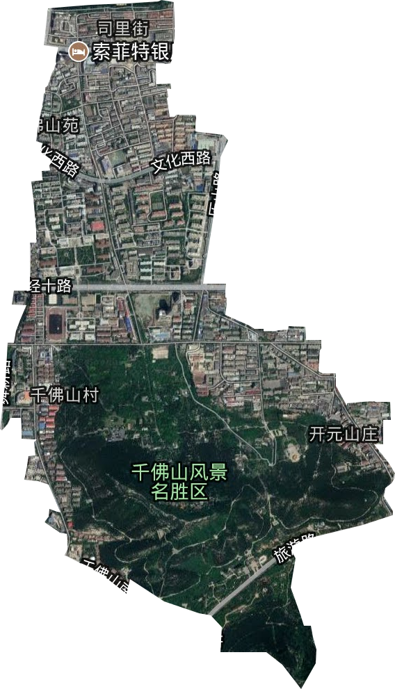 千佛山街道衛星圖
