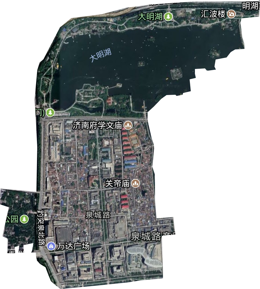 泉城路街道衛星圖