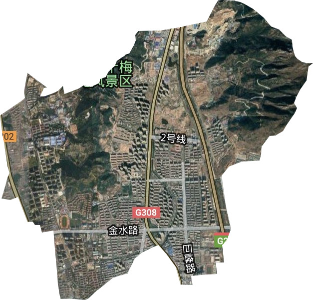 虎山路街道衛星圖