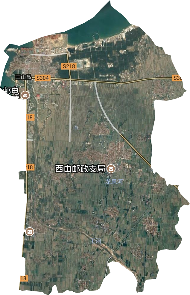 三山島街道衛星圖