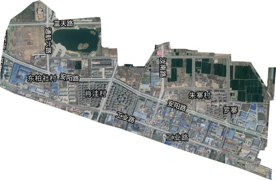 工業路街道衛星圖