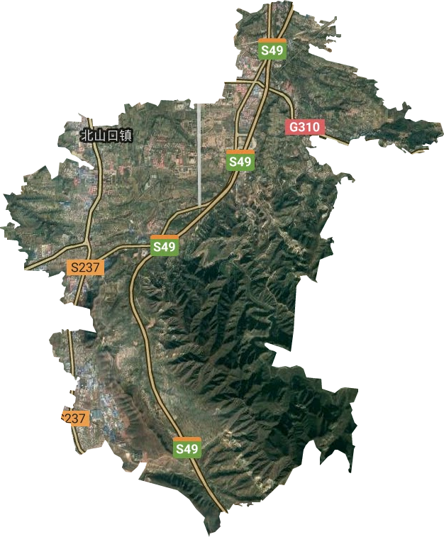 北山口鎮衛星圖