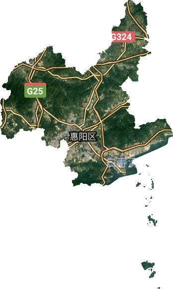 惠陽區(qū)衛(wèi)星圖