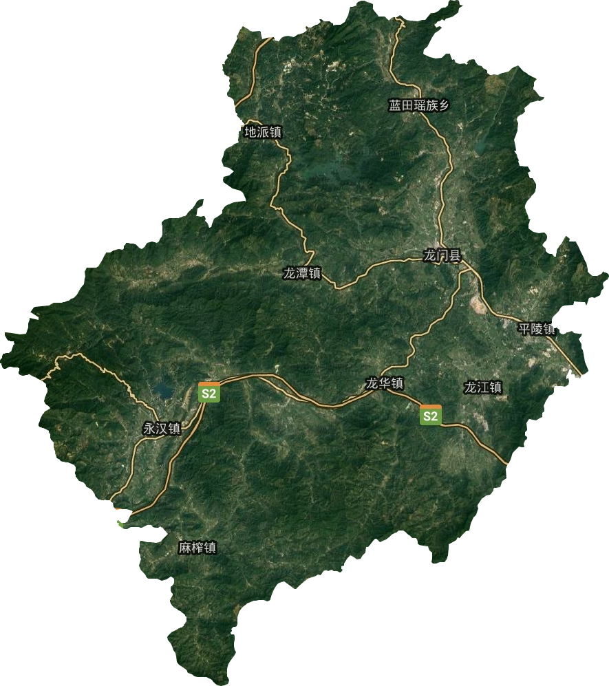 龍門縣衛星圖