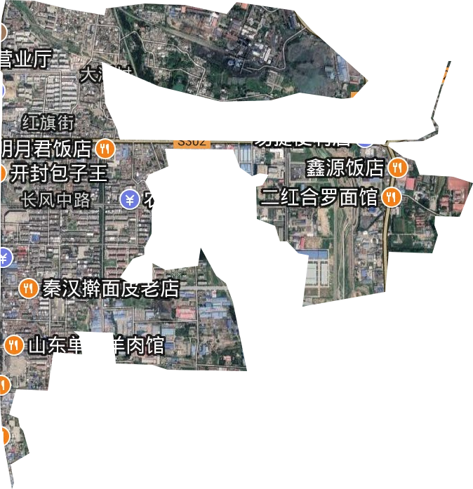 長風中路街道衛星圖