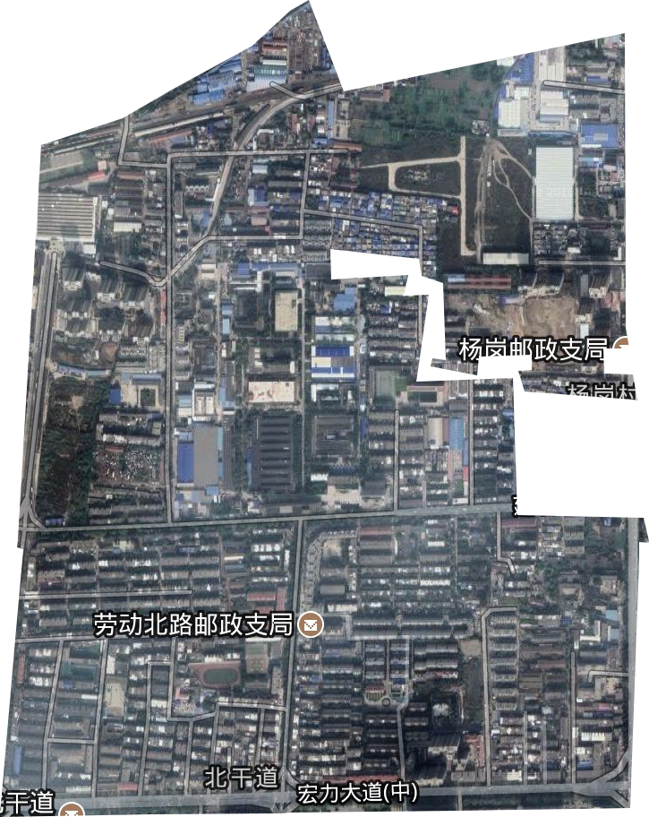 北干道街道衛星圖
