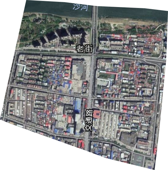 老街街道衛星圖