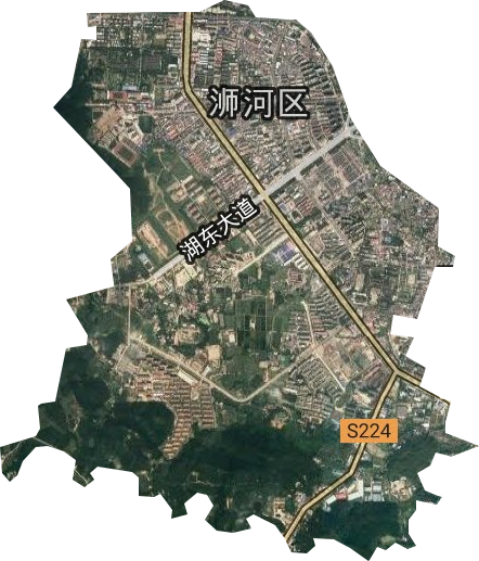 湖東街道衛星圖