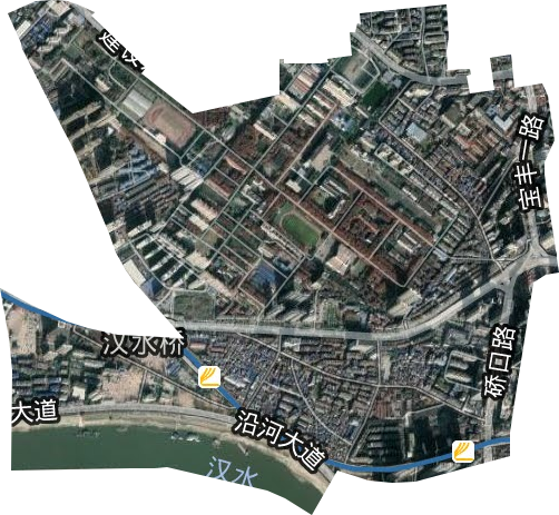 漢水橋街道衛(wèi)星圖
